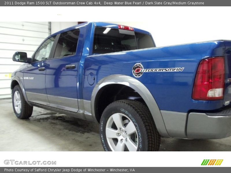 Deep Water Blue Pearl / Dark Slate Gray/Medium Graystone 2011 Dodge Ram 1500 SLT Outdoorsman Crew Cab 4x4