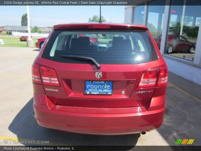 Inferno Red Crystal Pearl / Dark Slate Gray/Light Graystone 2009 Dodge Journey SE