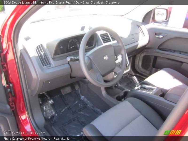 Inferno Red Crystal Pearl / Dark Slate Gray/Light Graystone 2009 Dodge Journey SE