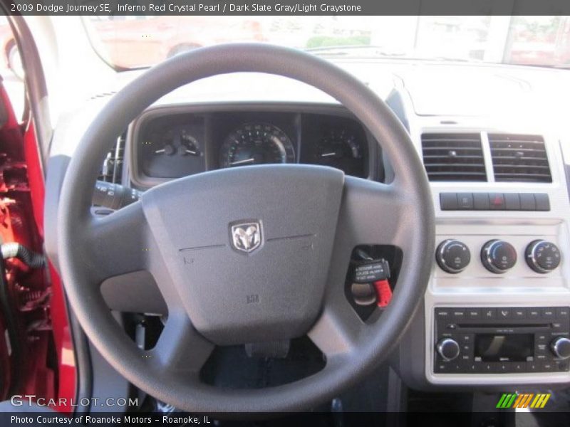 Inferno Red Crystal Pearl / Dark Slate Gray/Light Graystone 2009 Dodge Journey SE