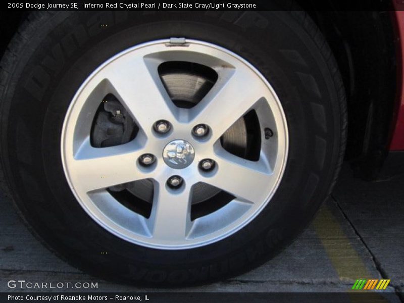 Inferno Red Crystal Pearl / Dark Slate Gray/Light Graystone 2009 Dodge Journey SE