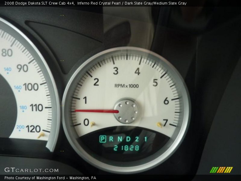 Inferno Red Crystal Pearl / Dark Slate Gray/Medium Slate Gray 2008 Dodge Dakota SLT Crew Cab 4x4