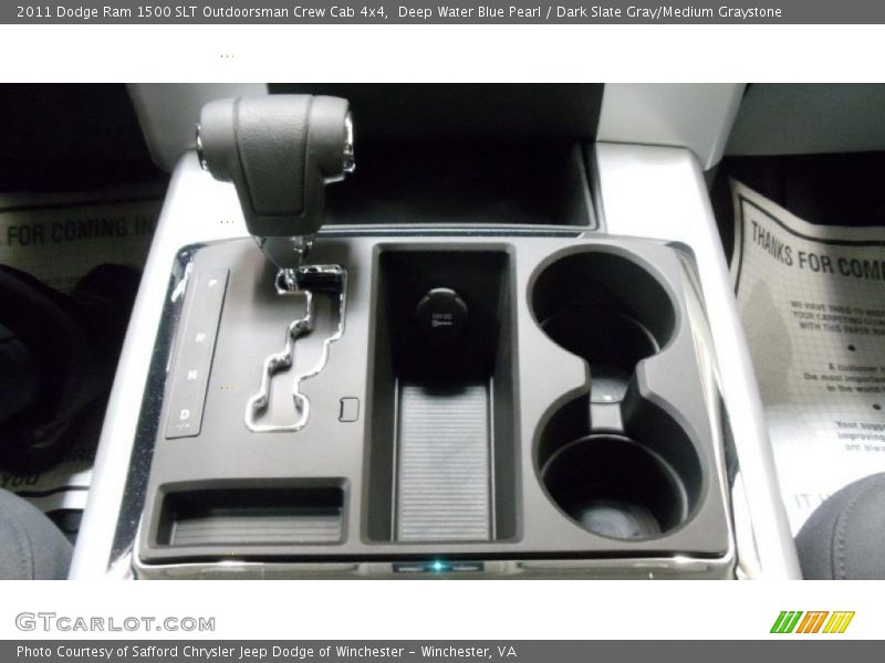 Deep Water Blue Pearl / Dark Slate Gray/Medium Graystone 2011 Dodge Ram 1500 SLT Outdoorsman Crew Cab 4x4