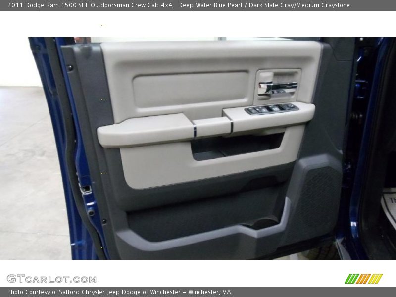Deep Water Blue Pearl / Dark Slate Gray/Medium Graystone 2011 Dodge Ram 1500 SLT Outdoorsman Crew Cab 4x4
