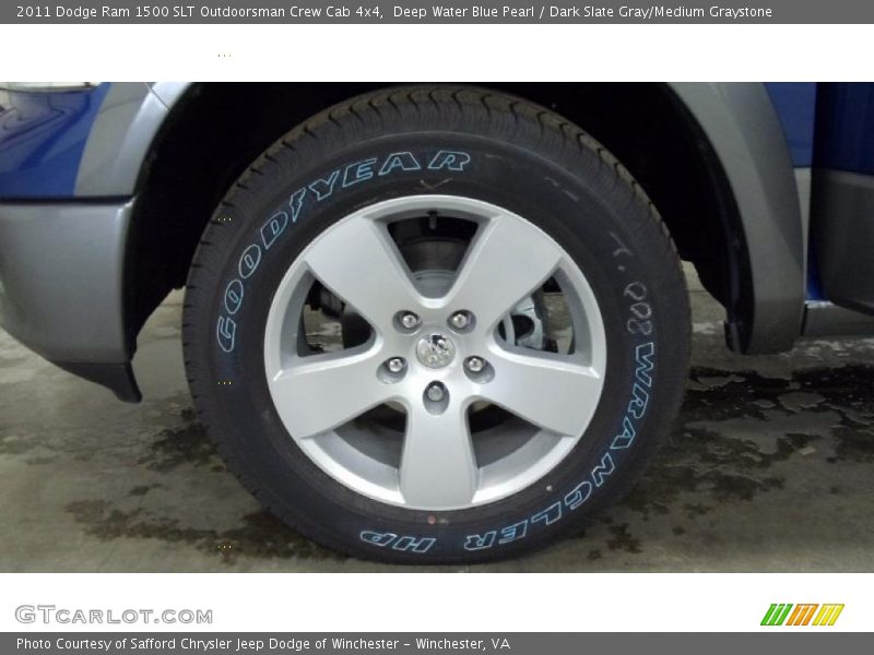 Deep Water Blue Pearl / Dark Slate Gray/Medium Graystone 2011 Dodge Ram 1500 SLT Outdoorsman Crew Cab 4x4