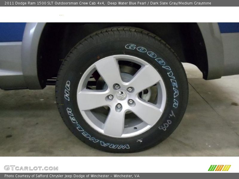 Deep Water Blue Pearl / Dark Slate Gray/Medium Graystone 2011 Dodge Ram 1500 SLT Outdoorsman Crew Cab 4x4