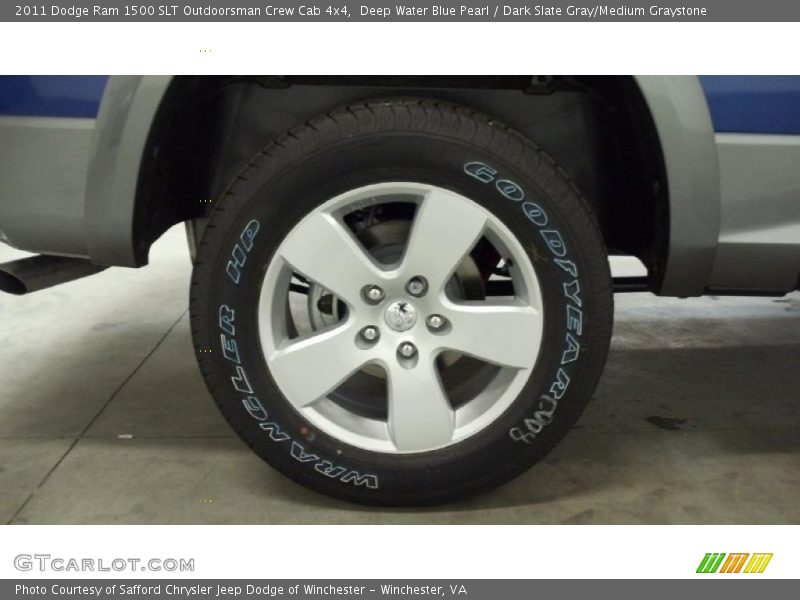 Deep Water Blue Pearl / Dark Slate Gray/Medium Graystone 2011 Dodge Ram 1500 SLT Outdoorsman Crew Cab 4x4