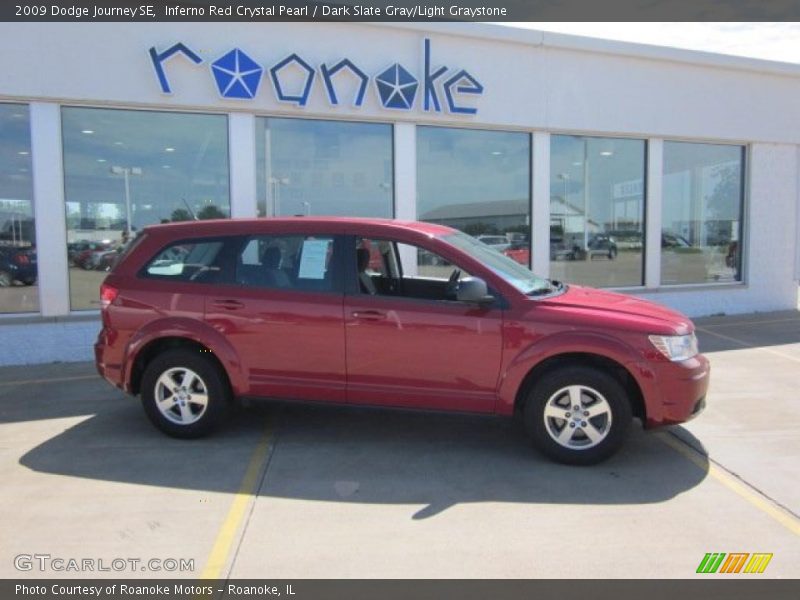 Inferno Red Crystal Pearl / Dark Slate Gray/Light Graystone 2009 Dodge Journey SE
