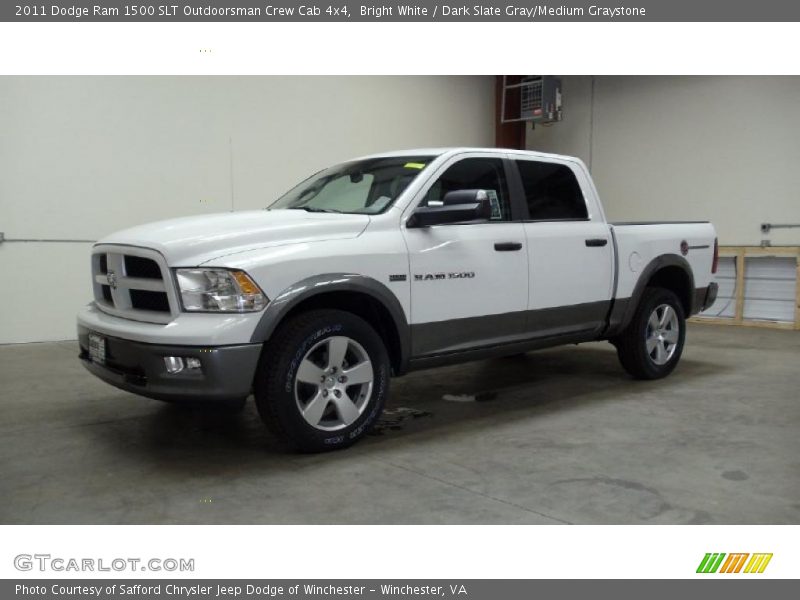 Bright White / Dark Slate Gray/Medium Graystone 2011 Dodge Ram 1500 SLT Outdoorsman Crew Cab 4x4