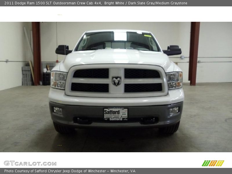 Bright White / Dark Slate Gray/Medium Graystone 2011 Dodge Ram 1500 SLT Outdoorsman Crew Cab 4x4