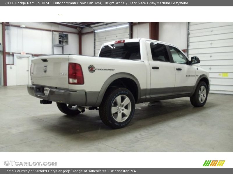 Bright White / Dark Slate Gray/Medium Graystone 2011 Dodge Ram 1500 SLT Outdoorsman Crew Cab 4x4