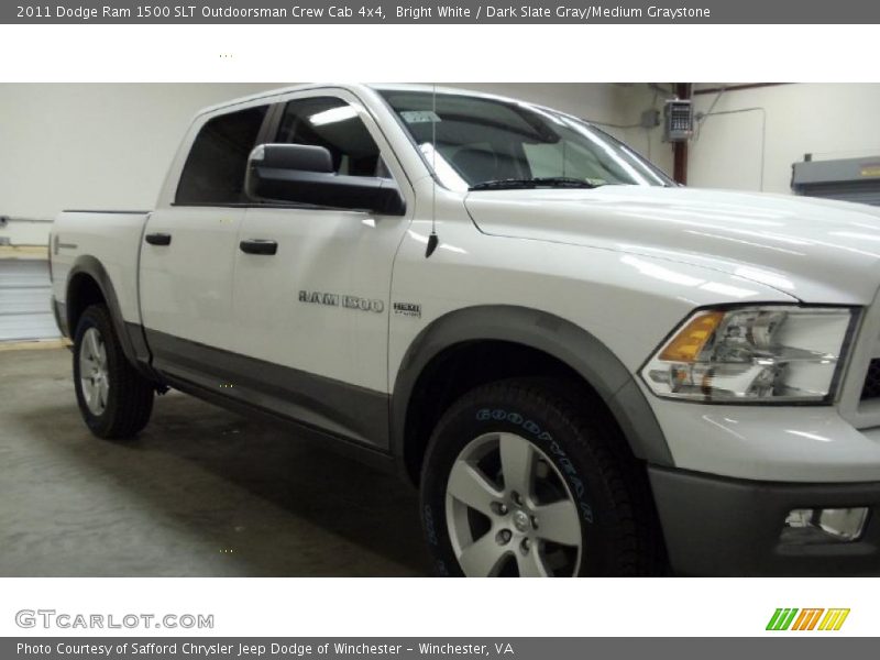 Bright White / Dark Slate Gray/Medium Graystone 2011 Dodge Ram 1500 SLT Outdoorsman Crew Cab 4x4