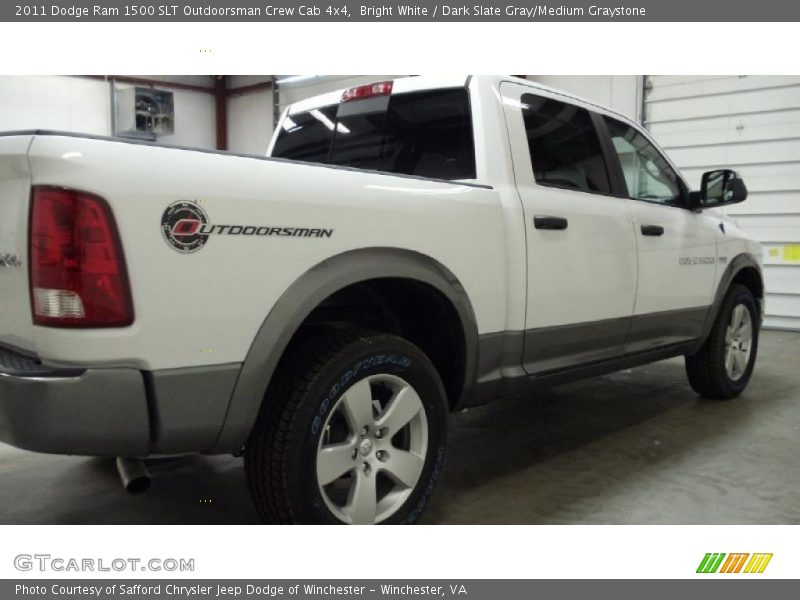 Bright White / Dark Slate Gray/Medium Graystone 2011 Dodge Ram 1500 SLT Outdoorsman Crew Cab 4x4