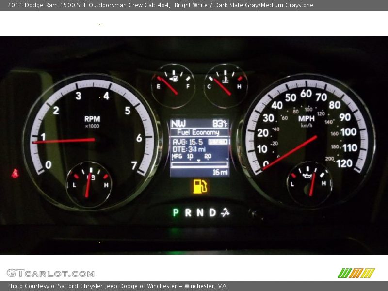 Bright White / Dark Slate Gray/Medium Graystone 2011 Dodge Ram 1500 SLT Outdoorsman Crew Cab 4x4