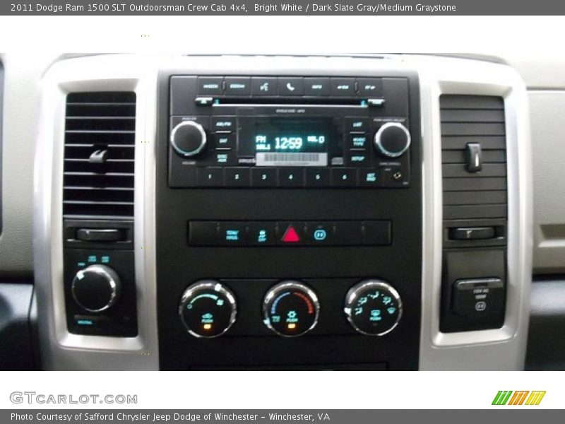 Bright White / Dark Slate Gray/Medium Graystone 2011 Dodge Ram 1500 SLT Outdoorsman Crew Cab 4x4