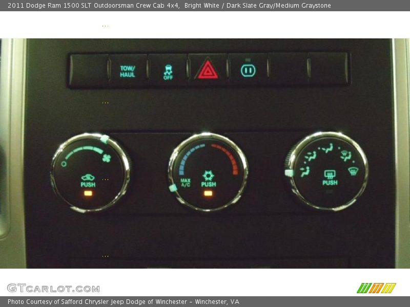 Bright White / Dark Slate Gray/Medium Graystone 2011 Dodge Ram 1500 SLT Outdoorsman Crew Cab 4x4