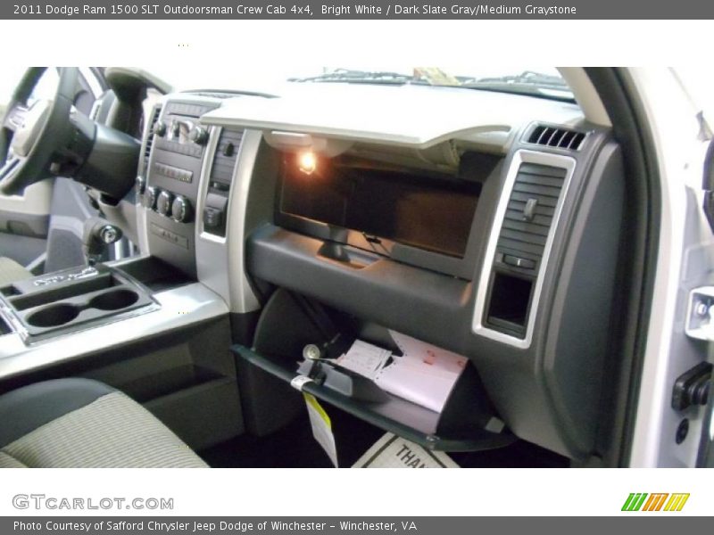 Bright White / Dark Slate Gray/Medium Graystone 2011 Dodge Ram 1500 SLT Outdoorsman Crew Cab 4x4