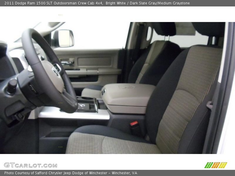 Bright White / Dark Slate Gray/Medium Graystone 2011 Dodge Ram 1500 SLT Outdoorsman Crew Cab 4x4