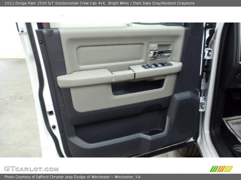 Bright White / Dark Slate Gray/Medium Graystone 2011 Dodge Ram 1500 SLT Outdoorsman Crew Cab 4x4
