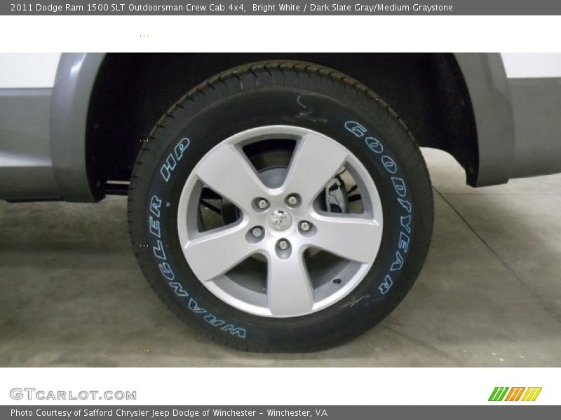 Bright White / Dark Slate Gray/Medium Graystone 2011 Dodge Ram 1500 SLT Outdoorsman Crew Cab 4x4