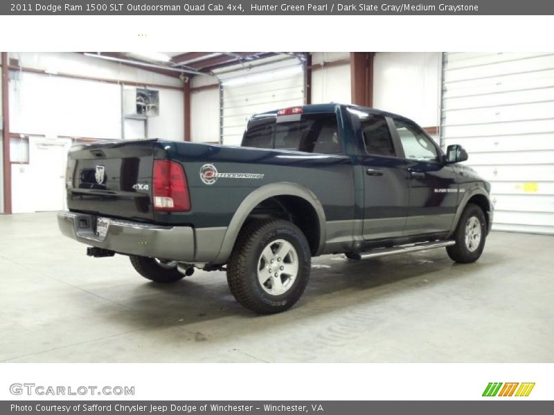 Hunter Green Pearl / Dark Slate Gray/Medium Graystone 2011 Dodge Ram 1500 SLT Outdoorsman Quad Cab 4x4
