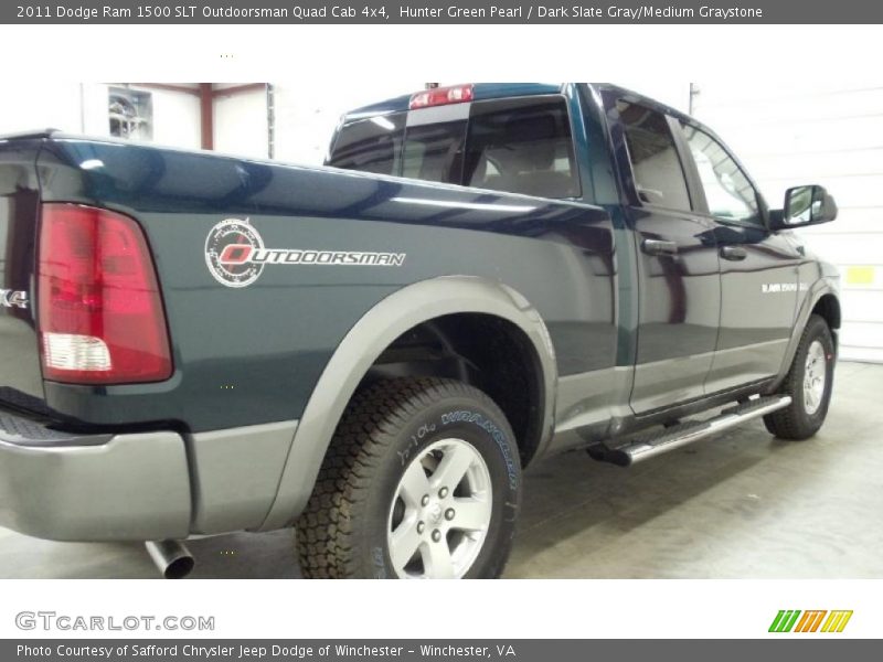 Hunter Green Pearl / Dark Slate Gray/Medium Graystone 2011 Dodge Ram 1500 SLT Outdoorsman Quad Cab 4x4