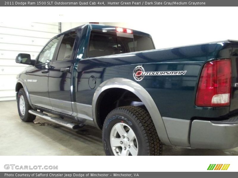 Hunter Green Pearl / Dark Slate Gray/Medium Graystone 2011 Dodge Ram 1500 SLT Outdoorsman Quad Cab 4x4
