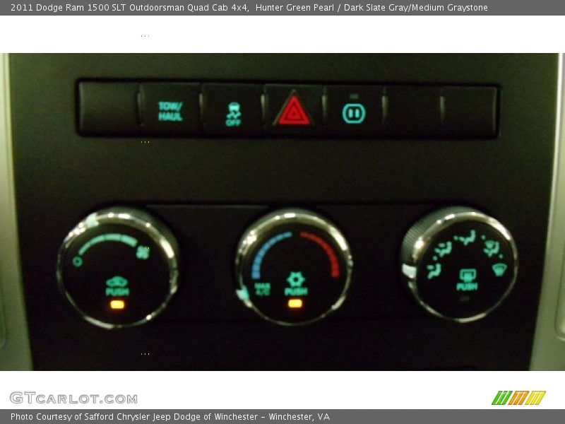 Hunter Green Pearl / Dark Slate Gray/Medium Graystone 2011 Dodge Ram 1500 SLT Outdoorsman Quad Cab 4x4