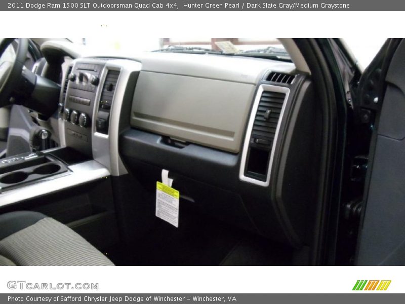 Hunter Green Pearl / Dark Slate Gray/Medium Graystone 2011 Dodge Ram 1500 SLT Outdoorsman Quad Cab 4x4