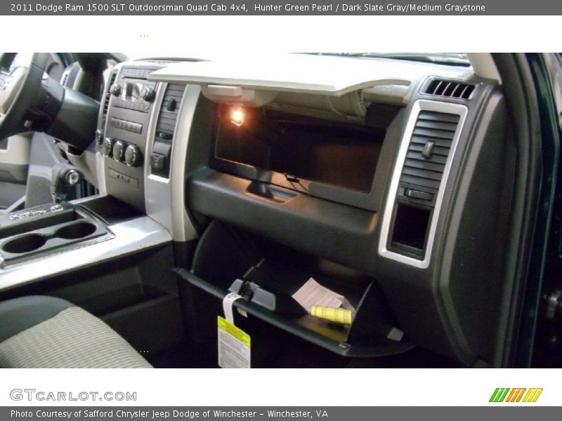 Hunter Green Pearl / Dark Slate Gray/Medium Graystone 2011 Dodge Ram 1500 SLT Outdoorsman Quad Cab 4x4