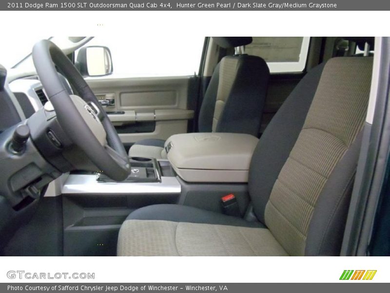 Hunter Green Pearl / Dark Slate Gray/Medium Graystone 2011 Dodge Ram 1500 SLT Outdoorsman Quad Cab 4x4