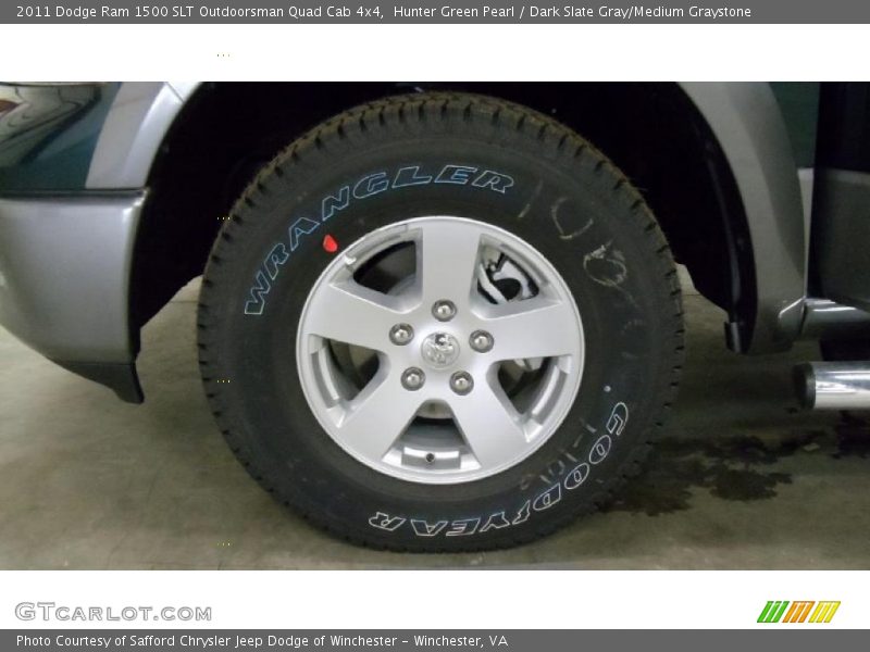 Hunter Green Pearl / Dark Slate Gray/Medium Graystone 2011 Dodge Ram 1500 SLT Outdoorsman Quad Cab 4x4