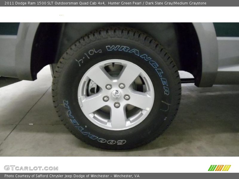 Hunter Green Pearl / Dark Slate Gray/Medium Graystone 2011 Dodge Ram 1500 SLT Outdoorsman Quad Cab 4x4