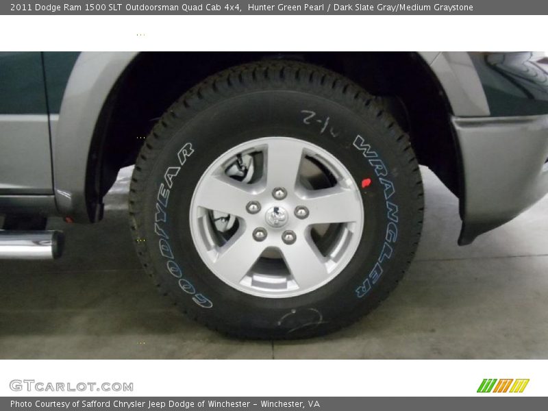 Hunter Green Pearl / Dark Slate Gray/Medium Graystone 2011 Dodge Ram 1500 SLT Outdoorsman Quad Cab 4x4