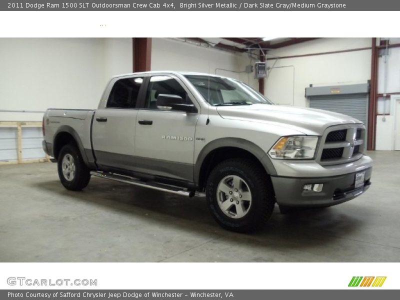 Bright Silver Metallic / Dark Slate Gray/Medium Graystone 2011 Dodge Ram 1500 SLT Outdoorsman Crew Cab 4x4