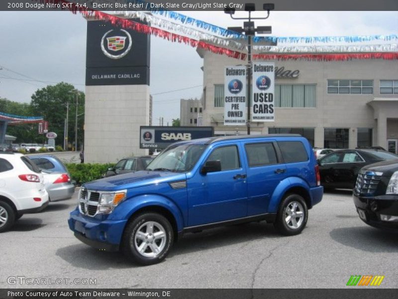 Electric Blue Pearl / Dark Slate Gray/Light Slate Gray 2008 Dodge Nitro SXT 4x4