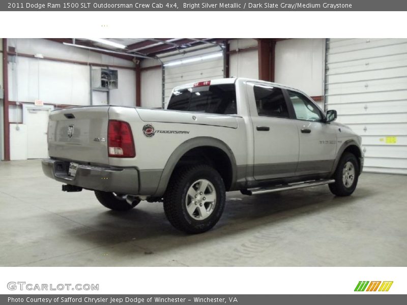 Bright Silver Metallic / Dark Slate Gray/Medium Graystone 2011 Dodge Ram 1500 SLT Outdoorsman Crew Cab 4x4