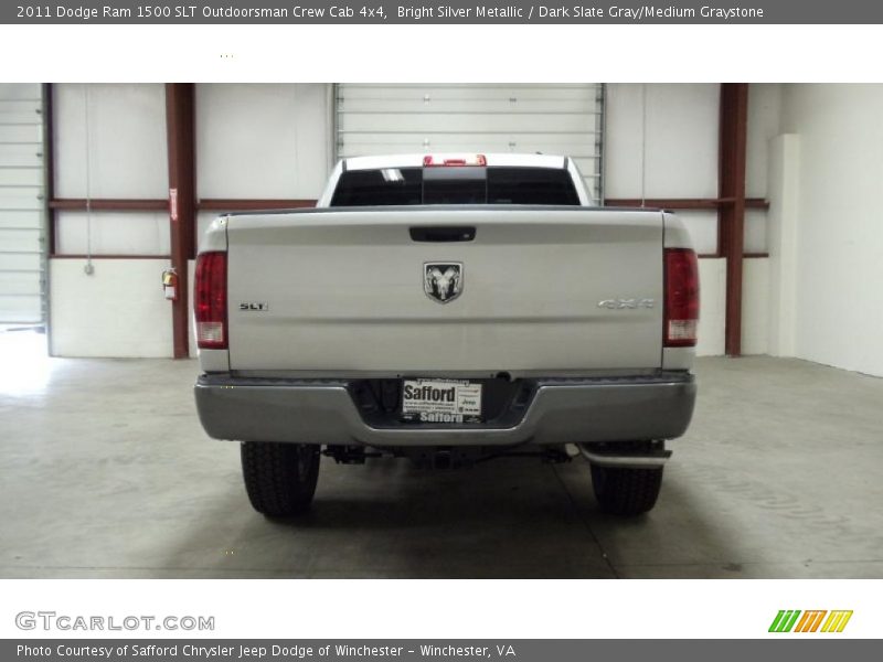 Bright Silver Metallic / Dark Slate Gray/Medium Graystone 2011 Dodge Ram 1500 SLT Outdoorsman Crew Cab 4x4