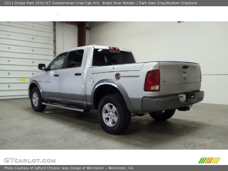 Bright Silver Metallic / Dark Slate Gray/Medium Graystone 2011 Dodge Ram 1500 SLT Outdoorsman Crew Cab 4x4