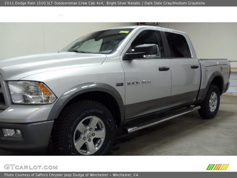Bright Silver Metallic / Dark Slate Gray/Medium Graystone 2011 Dodge Ram 1500 SLT Outdoorsman Crew Cab 4x4