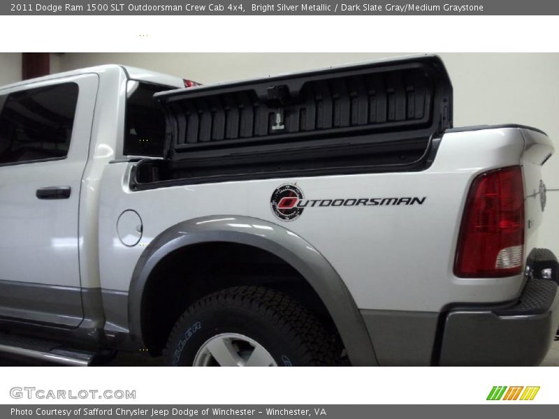 Bright Silver Metallic / Dark Slate Gray/Medium Graystone 2011 Dodge Ram 1500 SLT Outdoorsman Crew Cab 4x4