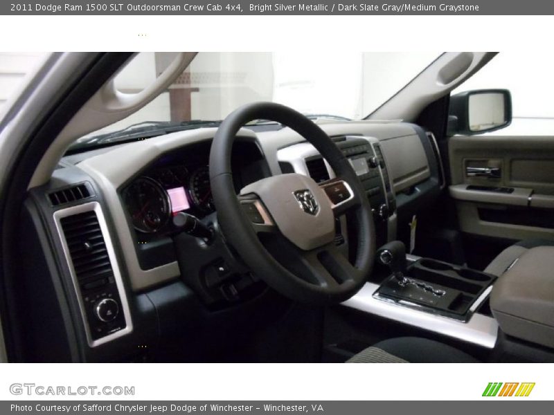 Bright Silver Metallic / Dark Slate Gray/Medium Graystone 2011 Dodge Ram 1500 SLT Outdoorsman Crew Cab 4x4