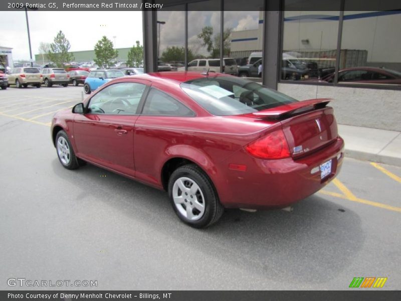 Performance Red Tintcoat / Ebony 2009 Pontiac G5