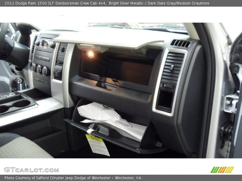 Bright Silver Metallic / Dark Slate Gray/Medium Graystone 2011 Dodge Ram 1500 SLT Outdoorsman Crew Cab 4x4