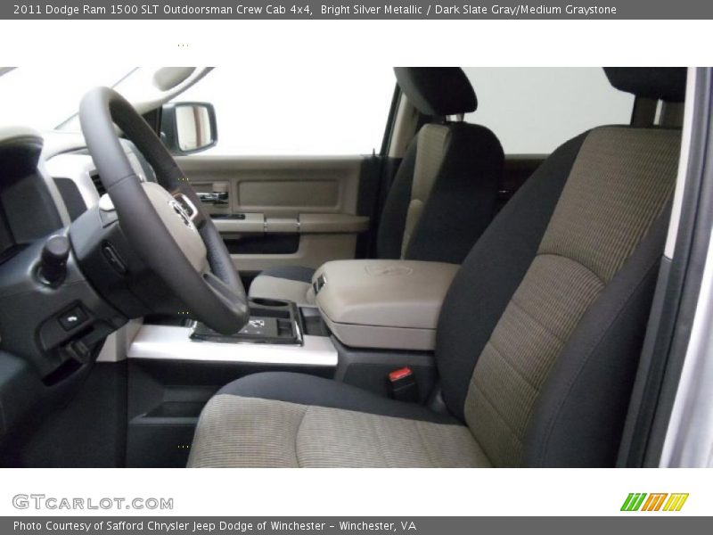 Bright Silver Metallic / Dark Slate Gray/Medium Graystone 2011 Dodge Ram 1500 SLT Outdoorsman Crew Cab 4x4