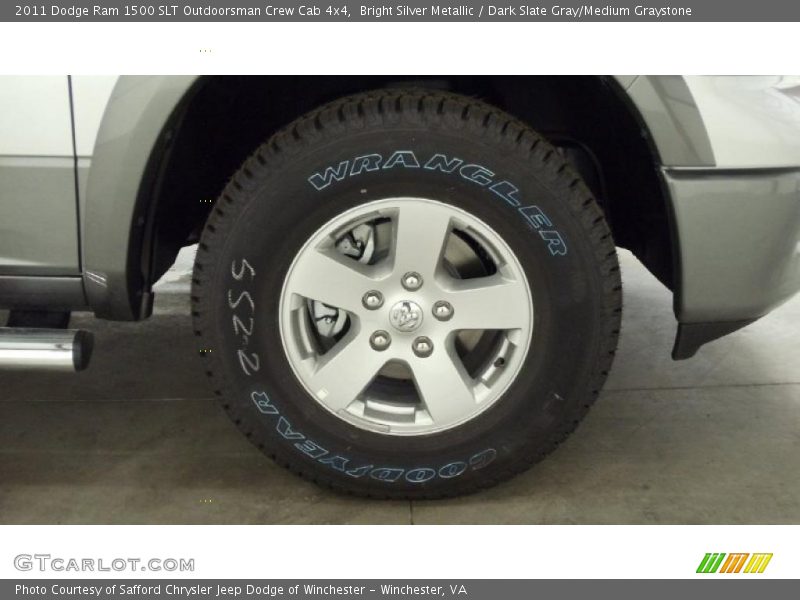 Bright Silver Metallic / Dark Slate Gray/Medium Graystone 2011 Dodge Ram 1500 SLT Outdoorsman Crew Cab 4x4