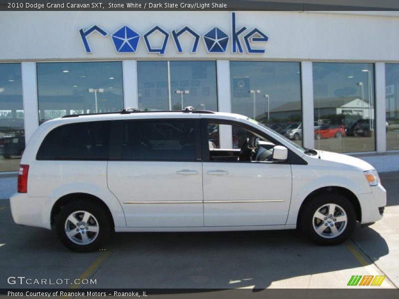 Stone White / Dark Slate Gray/Light Shale 2010 Dodge Grand Caravan SXT