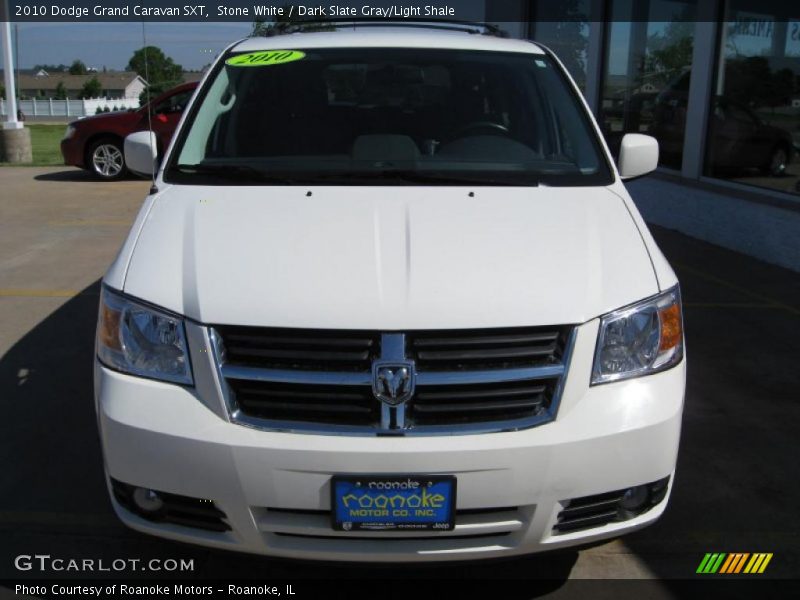 Stone White / Dark Slate Gray/Light Shale 2010 Dodge Grand Caravan SXT