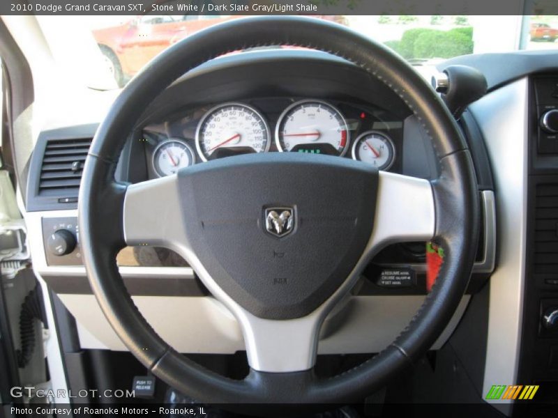 Stone White / Dark Slate Gray/Light Shale 2010 Dodge Grand Caravan SXT
