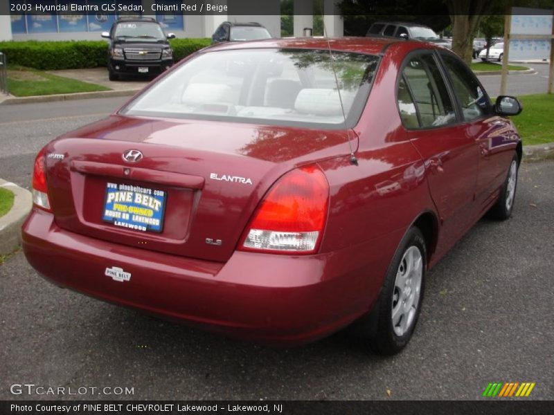 Chianti Red / Beige 2003 Hyundai Elantra GLS Sedan